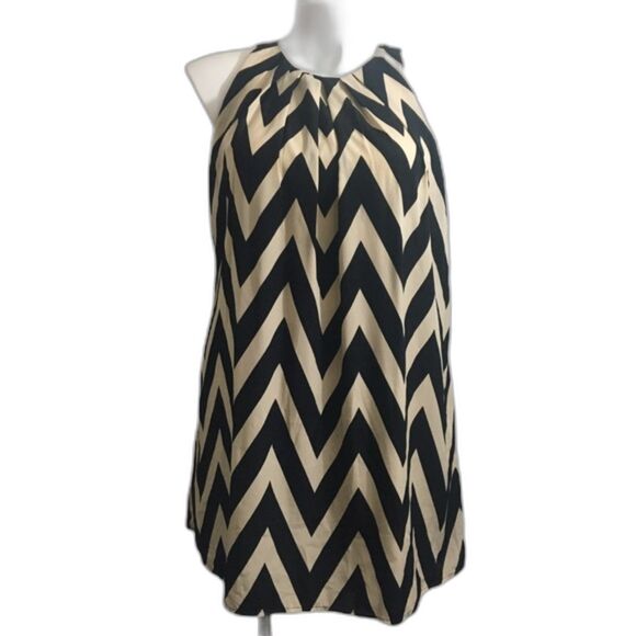 By Together Dresses & Skirts - By Together Sleeveless Chevron Print Dress Size Large